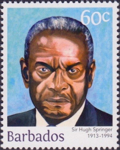 Sir Hugh Springer 60c - Barbados Stamps