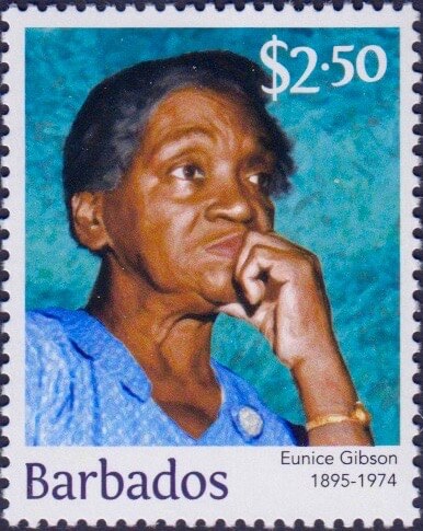 Eunice Gibson $2.50 - Barbados Stamps
