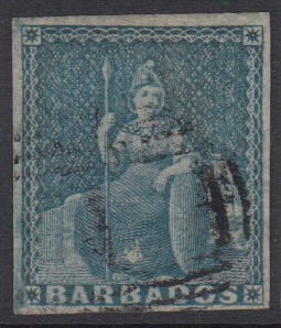Barbados SG9 | 1d Pale Blue