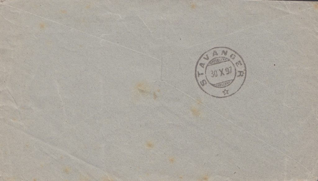 Printed Matter rate to Stavanger, Norway from Barbados (reverse)