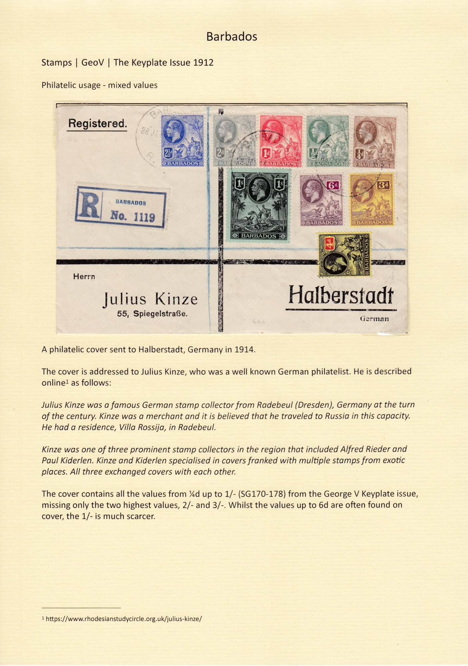 George V definitive low values write up