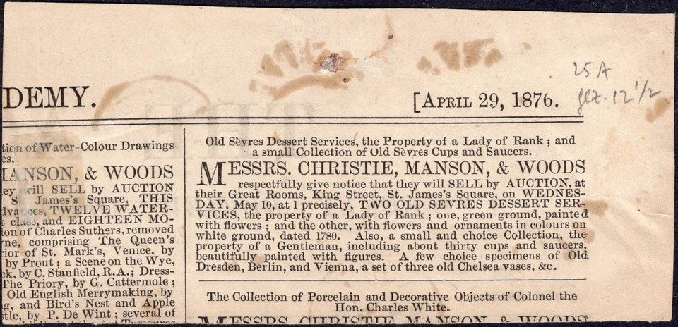 Barbados SG67 reverse of newspaper masthead showing date