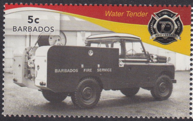 70th Anniversary of the Barbados Fire Service - 5c stamp