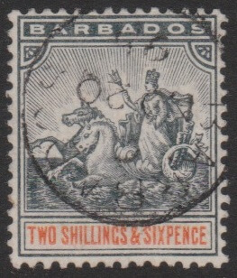 Barbados SG114 QV 2/6 stamp