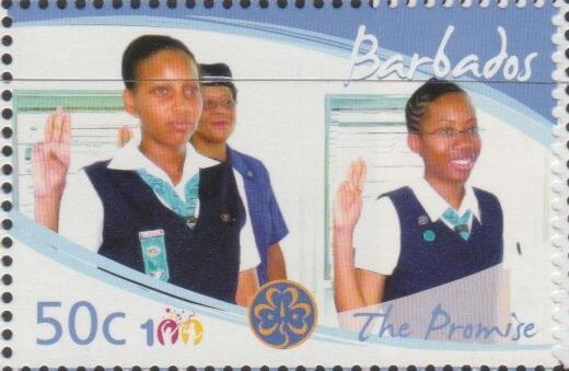 Girl Guides - 50c 'The Promise' - Barbados SG1355