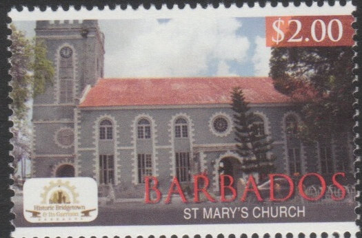 Historic Bridgetown - Barbados SG1390 - $2 St Mary's Church