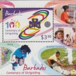 Centenary of Girlguiding - $3.50 minisheet - Barbados SGMS1358