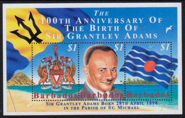 Barbados SGMS1120 | 100th Anniversary of the birth of Sir Grantley Adams Souvenir Sheet