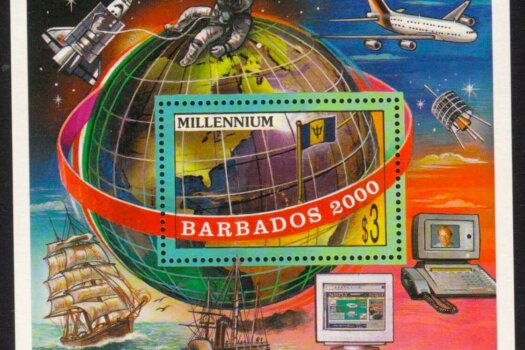 Barbados SG1152 - $3 Millennium mini sheet