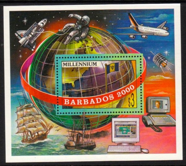 Barbados SG1152 - $3 Millennium mini sheet