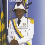 Barbados SGMS1453 - Landships of Barbados $5 souvenir sheet - Lord High Commander Vernon Nathaniel Watson