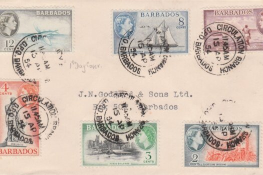 Barbados QEII 1953 commemorative FDC