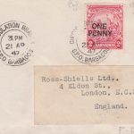 Overprinted George VI Barbados definitive on FDC