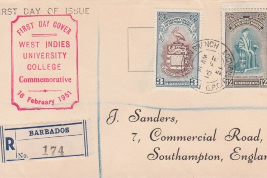 Inauguration of B.W.I University College Barbados FDC 1951