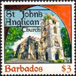 Churches of Barbados - $3 - Barbados SG1403