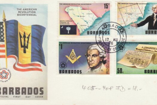Barbados 1976 The American Revolution Bicentennial FDC - illustrated cover