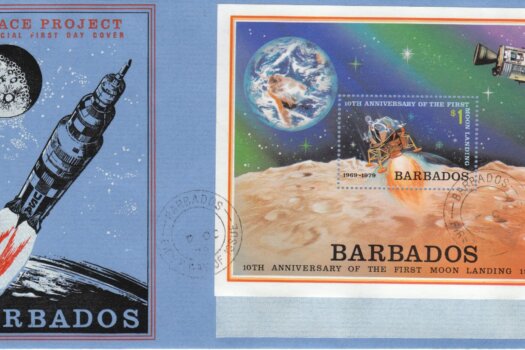 Barbados 1979 10th Anniversary of the First Mood Landing FDC - illustrated cover