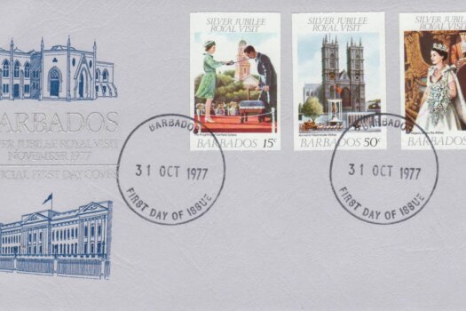 Barbados 1977 The Queen's Silver Jubilee Royal Visit FDC - illustrated cover