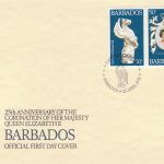 Barbados 1978 25th Anniversary of the Coronation of QEII FDC - illustrated cover