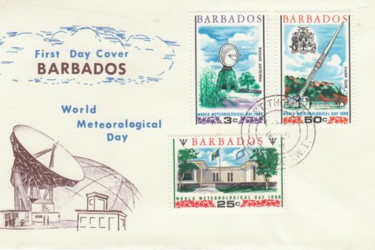 Barbados 1968 World Meteorological Day FDC - illustrated cover