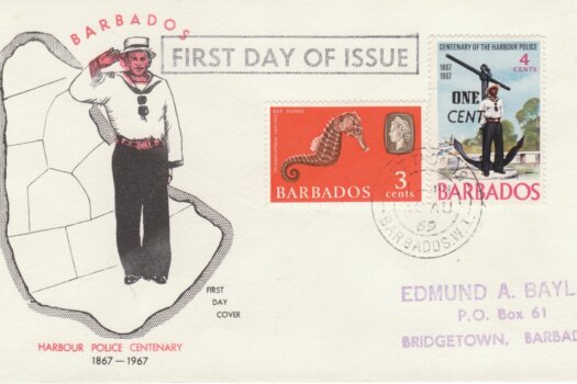 Barbados 1969 - Harbour Police Centenary FDC