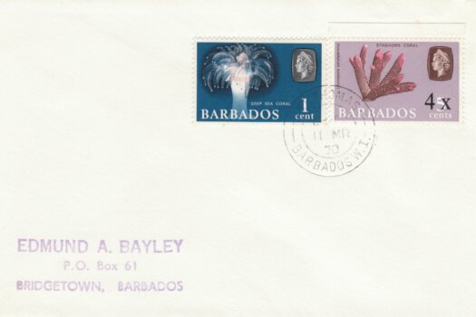 Barbados 1970 4c Overprint FDC