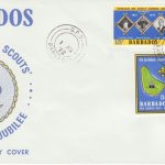 Barbados 1972 Boy Scout Diamond Jubilee FDC - illustrated cover