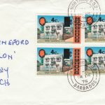 Barbados 1974 4c overprint FDC - plain cover