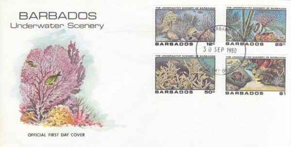 Barbados 1980 | Underwater Scenery FDC
