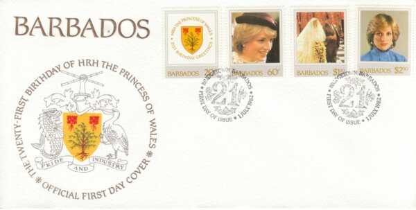 Barbados 1982 | 21st Birthday of HRH The Princess of Wales FDC