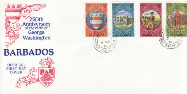 Barbados 1982 | 250th Anniversary of the birth of George Washington FDC