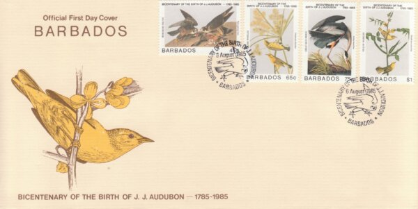 Barbados 1985 | Bicentenary of the birth of J.J.Audubon FDC