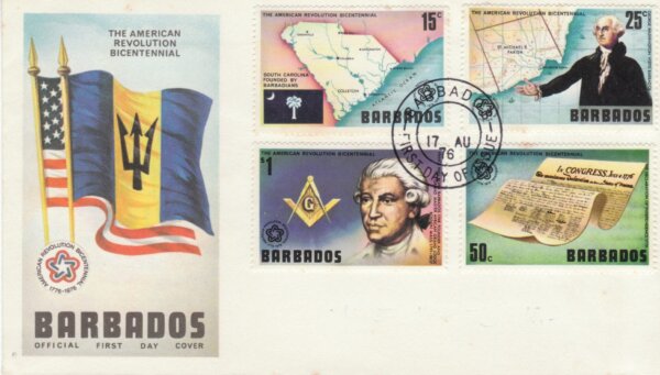 Barbados Bicentenary of the American Revolution FDC