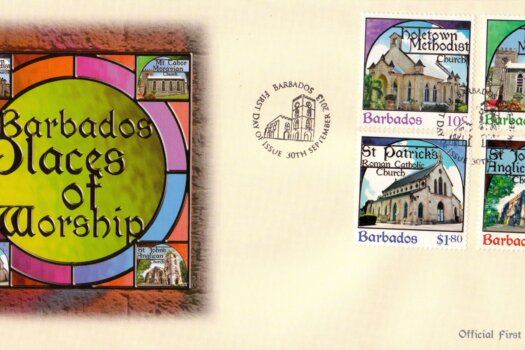 Places of Worship First Day Cover - Barbados Stamps