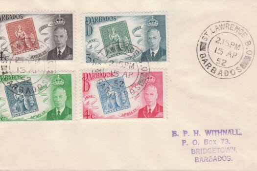 Barbados Stamp Centenary FDC