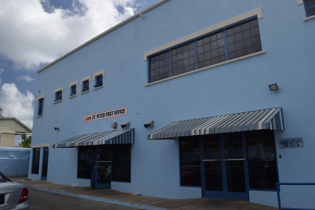 The entrance to St Peter Post Office, Speightstown, Barbados