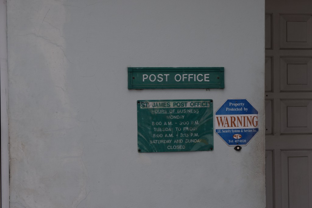 St James Post Office entrance, Holetown. Barbados