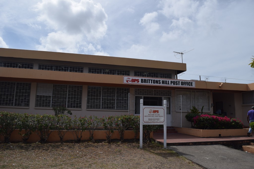 Entrance to Brittons Hill Post Office, Barbados