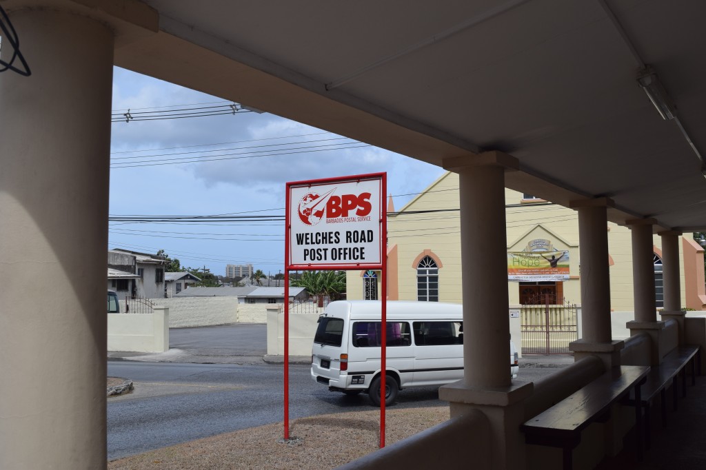 View from the counters at Welches Road Post Office, Welches Road, St Michael, Barbados