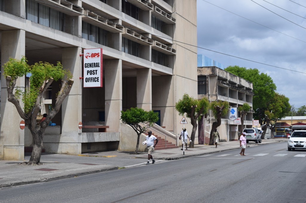 Close up of General Post Office, Cheapside, Bridgetown, Barbados