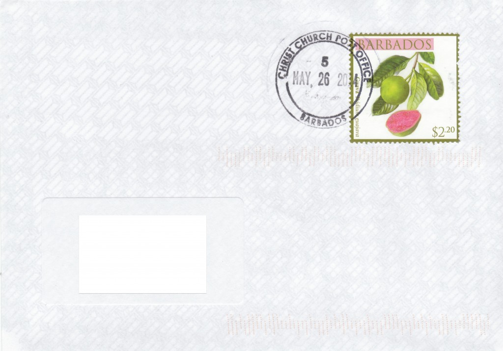 Cover from Christ Church Post Office, Barbados