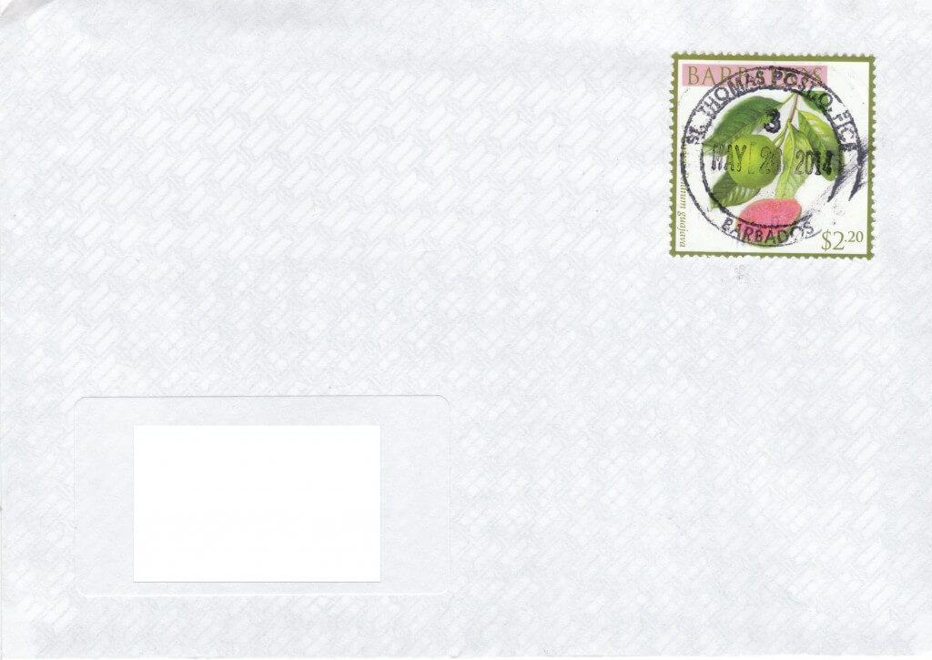 Cover from St Thomas Post Office, Barbados