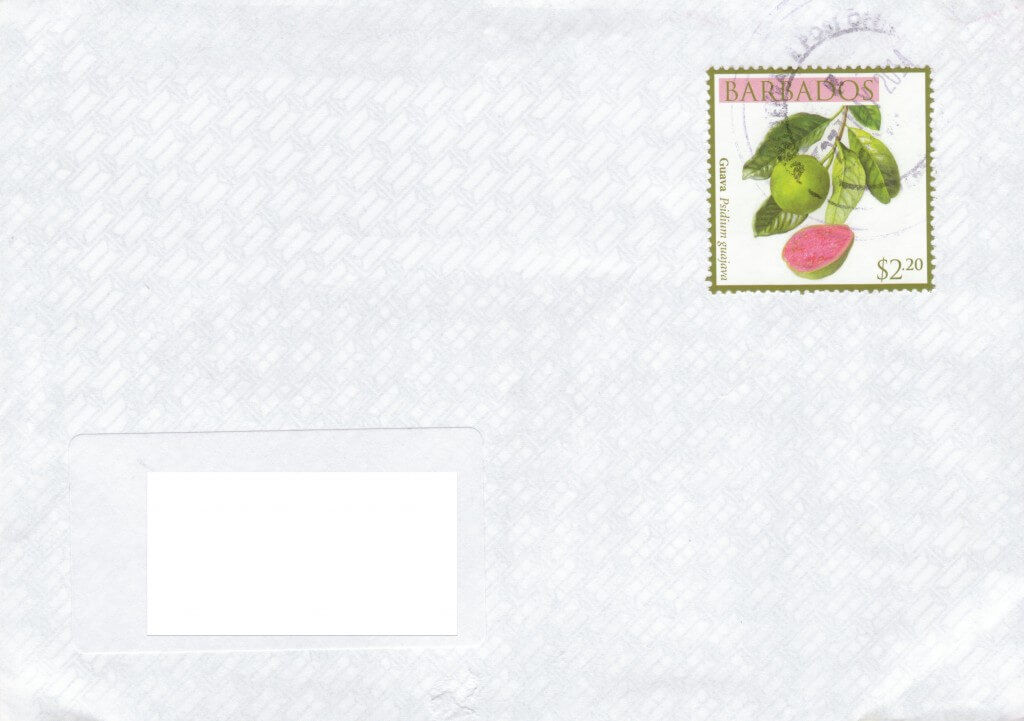 Cover from West Terrace Post Office, Barbados