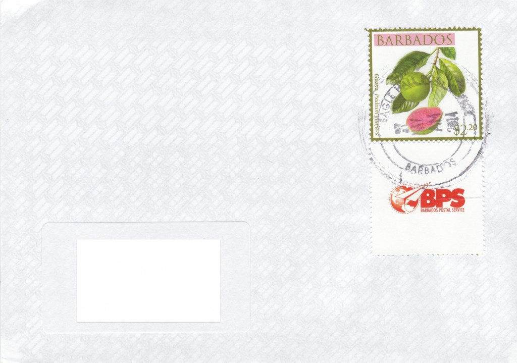 Cover from Eagle Hall Post Office, Barbados