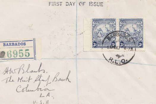 Barbados SG252c on First Day Cover