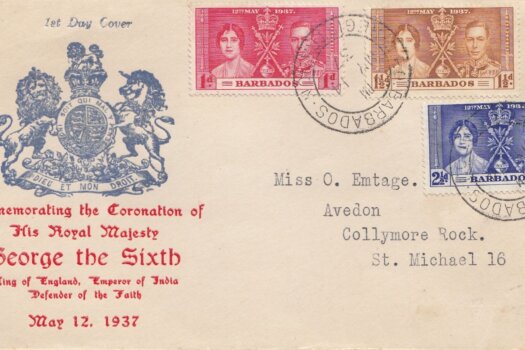 Barbados Coronation FDC 14th may 1937