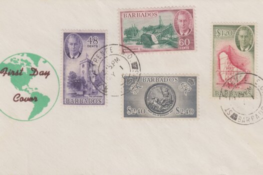 Barbados George VI First Day Cover 1950 - high values