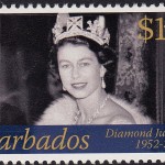 Queen Elizabeth II Diamond Jubilee - $1.40 - Barbados SG1384