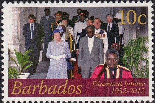 Queen Elizabeth II Diamond Jubilee - 10c - Barbados SG1383