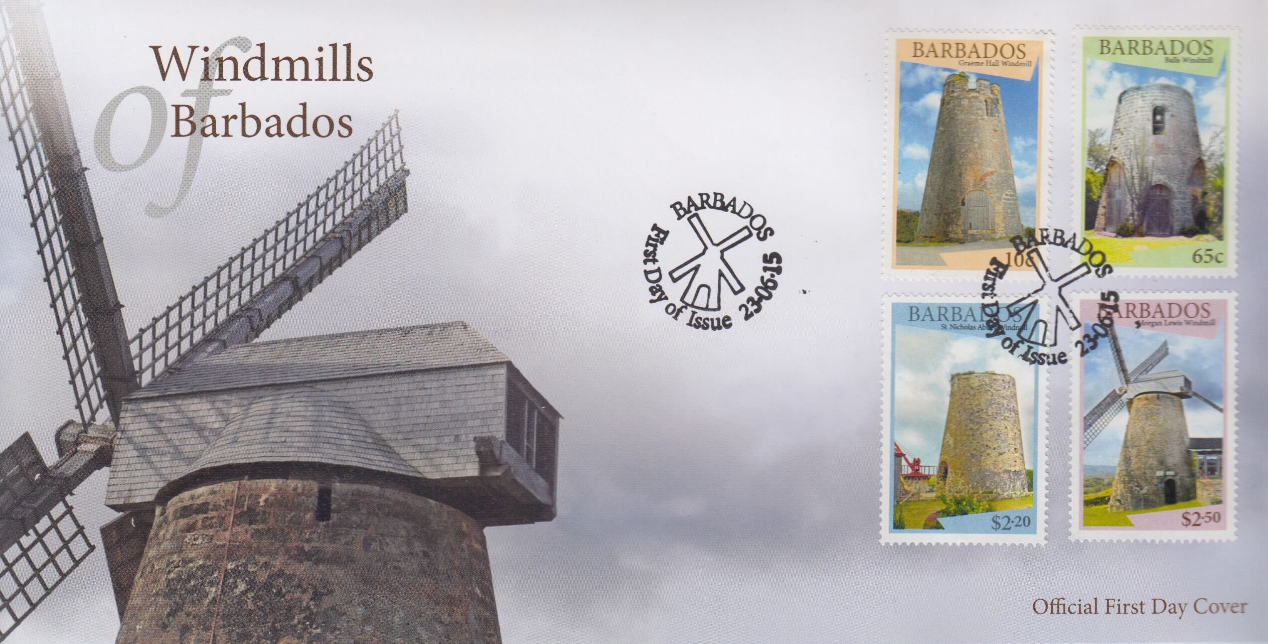 Windmills of Barbados FDC